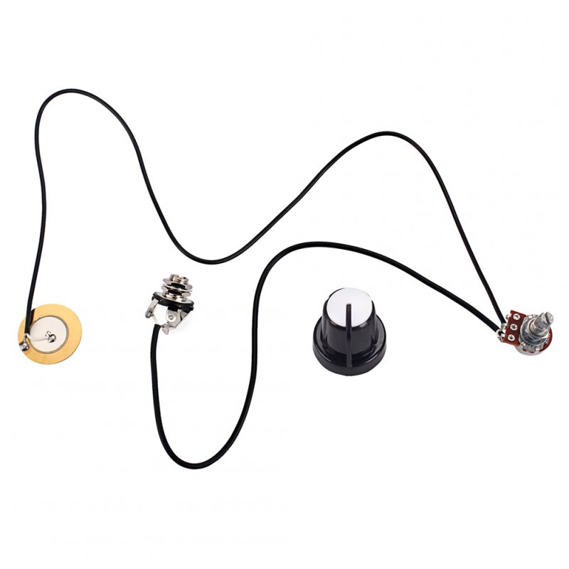 Guitar Circuit 27mm Potentiometer B500k Circuit with Copper Jack and White Black Cap Photo Color