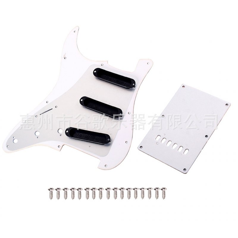 Guitar Pickguard + Back Plate + Pickup Cover+ Screws Set for Electric Guitar Parts Photo Color