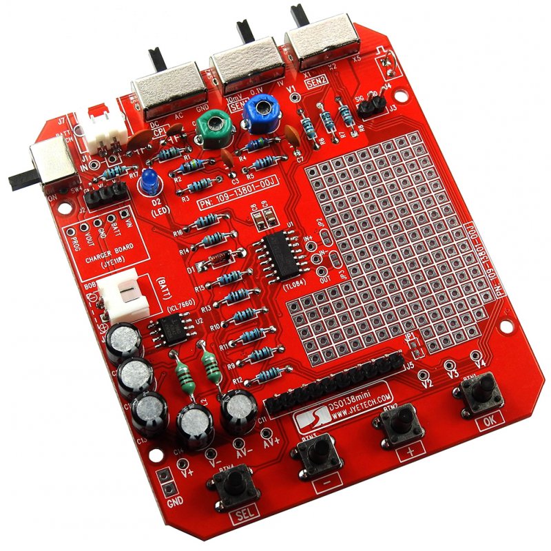 DSO 138 Mini Oscilloscope DIY Handheld Portable USB Digital Storage finished product with shell