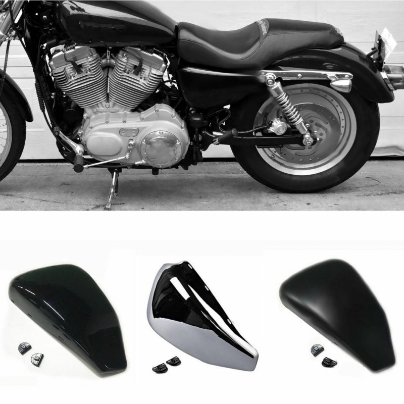 Motorcycle Left Battery Cover For  Sportster XL Iron 883 1200 2004-2013 