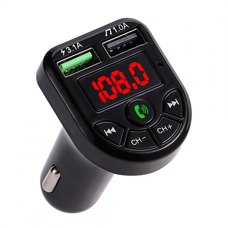 E5 Car  Mp3  Player Bte5 Bluetooth-compatible Hands-free Call Led Screen Display Power-off Memory Function Fm Transmitter Receiver 