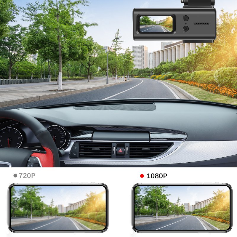 Dash Cam WiFi Car Camera 1080P Dash Camera 1.5 Inch Super Night Vision Loop Recording G-Sensor 150° Wide Angle 