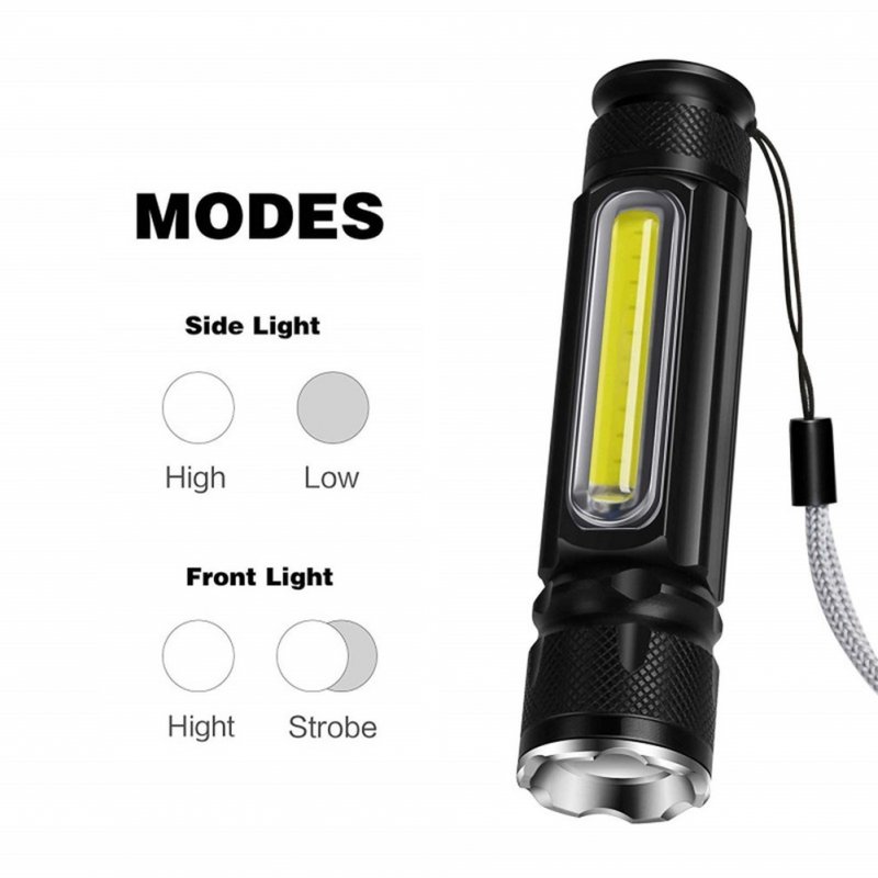 Led Mini Flashlight Usb Rechargeable Multi-functional Strong Light Work Light Led Emergency Light 