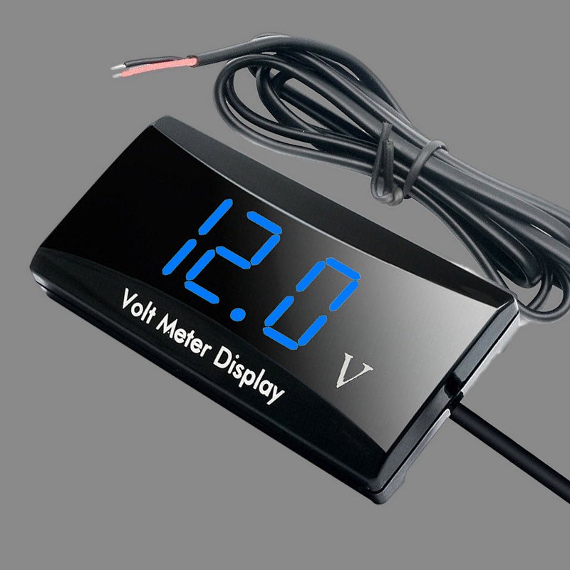 Car Voltmeter 8V-16V Led Digital Display Battery Detection Voltmeter Waterproof Universal For Motorcycle 