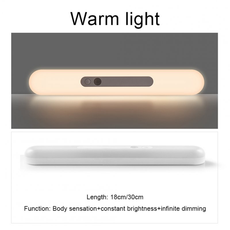 LED Cabinet Light 2 Working Modes USB-C Charging Motion Sensor Energy Saving High Brightness Under Counter Light warm light 18cm (1200mah battery)
