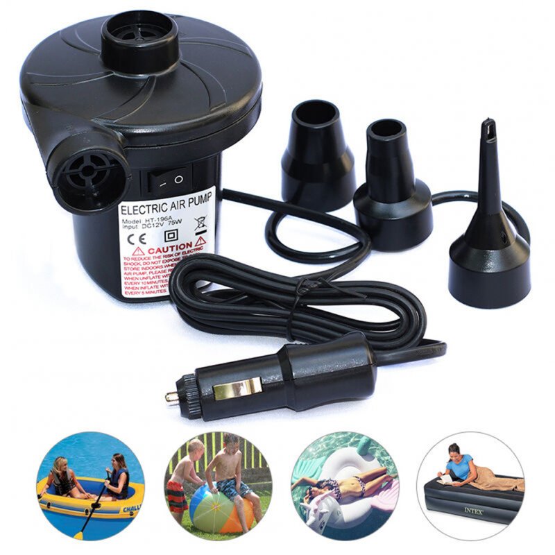 Electric Air Pump Portable Quick-Fill Air Pump With 3 Nozzles Perfect Inflator/Deflator Pumps For Inflatable Cushions 