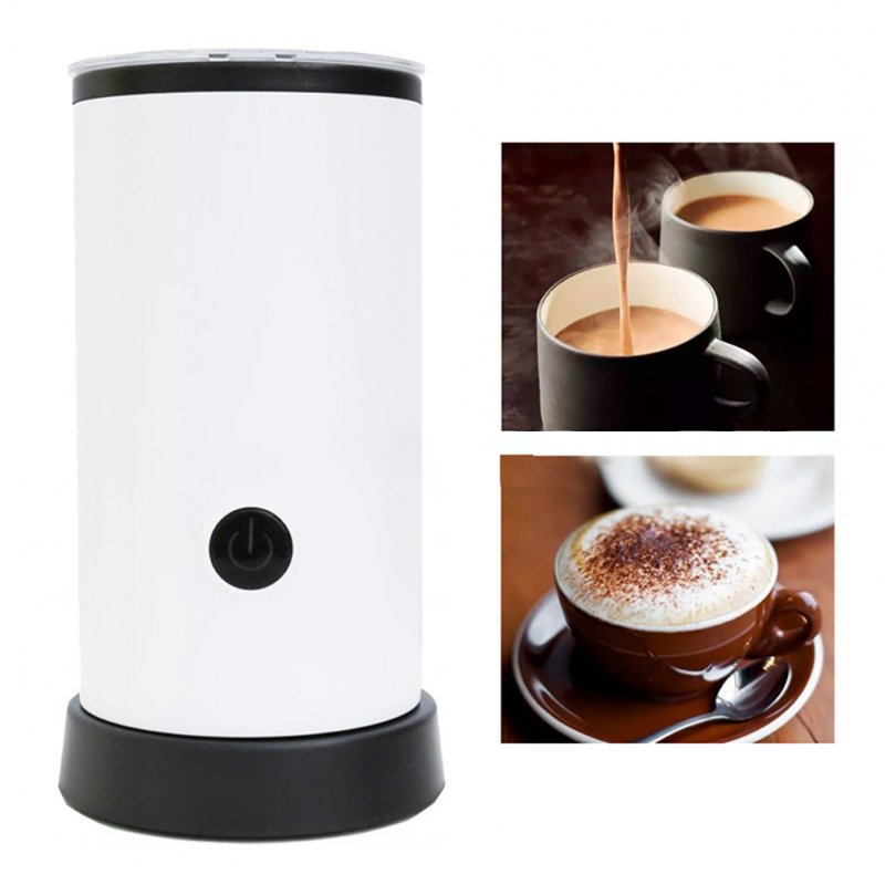 4-in-1 Home Automatic Electric Milk Frother Frothing Foamer Cold/Hot Latte Cappuccino Milk Warmer Black