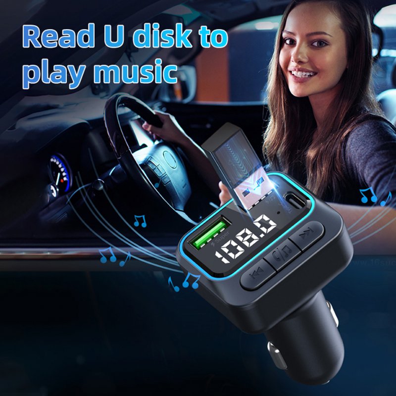 Wireless FM Transmitter For Car MP3 Player Dual USB QC3.0 Quick Charge Handsfree Calling 12-24V Vehicle Universal 