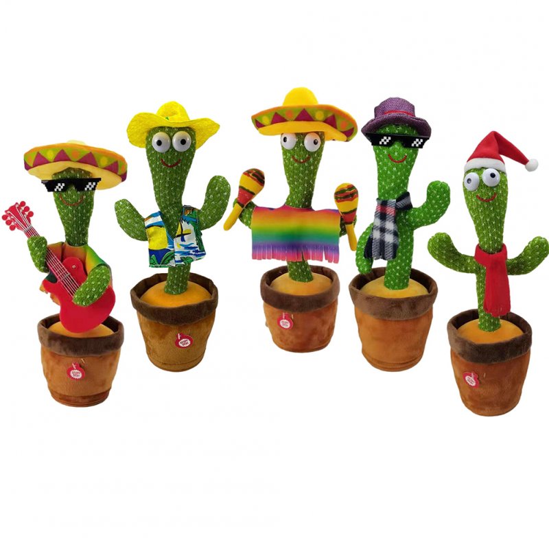 Dancing  Cactus  Toys Plush Singing Cactus Toy Home Decoration Children Playing Toy 