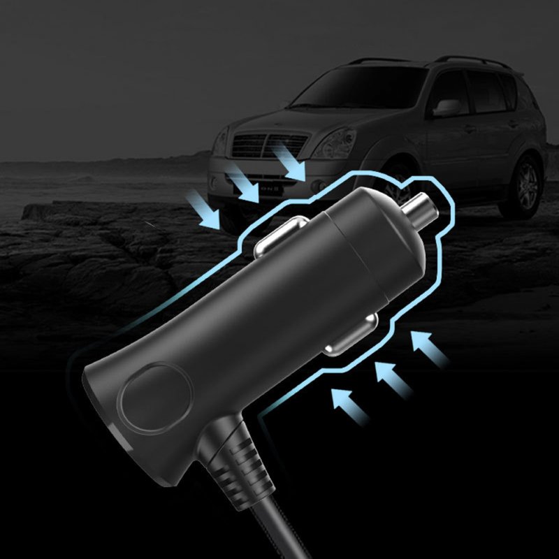 120w Cigarette Lighter Plug Splitter 3usb Qc3.0 Car Charger Adapter LED Voltage Display 