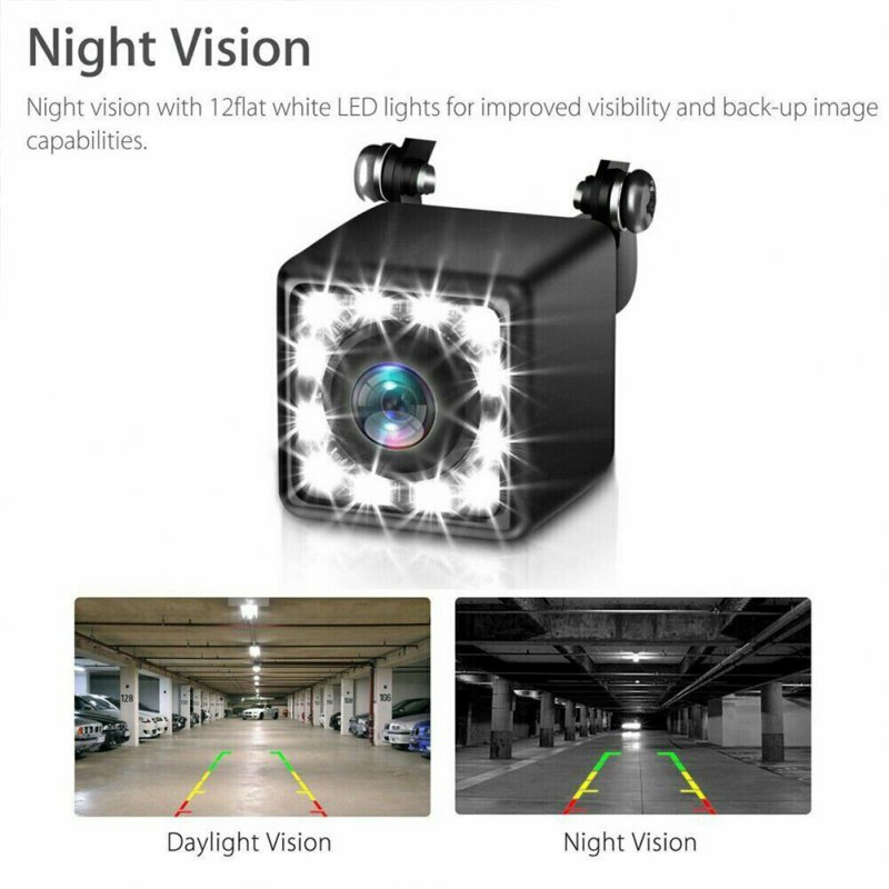 170 Degree Car  Rear  View  Camera Waterproof Ip68 Rain-proof Super Night Vision Reverse Cam Kit Suitable For Cars Trucks Suvs 
