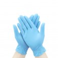1 Pair Disposable Rubber Gloves light blue