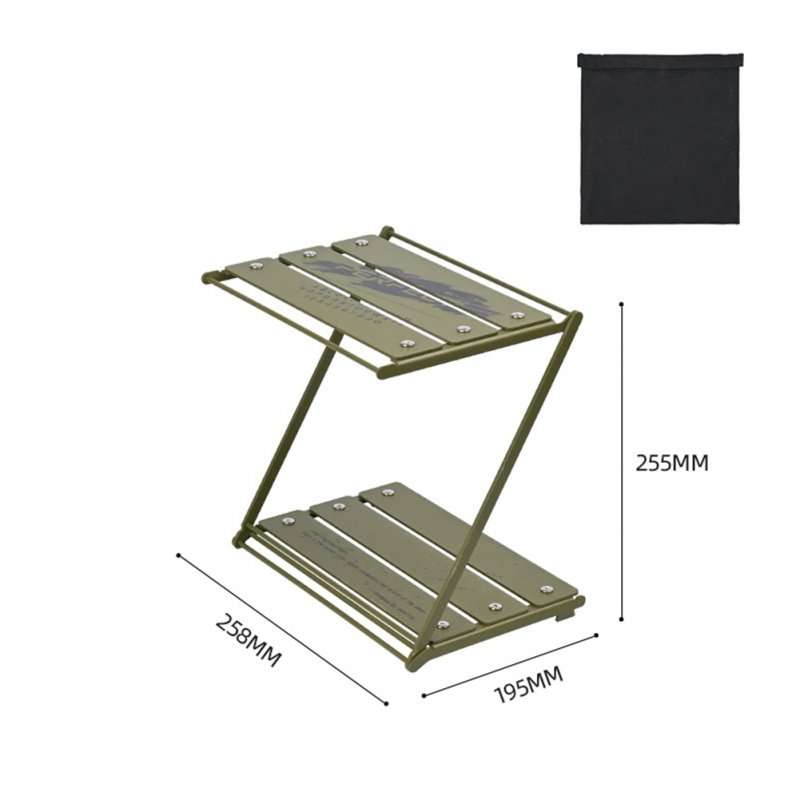 Portable Folding Table Double Layer Z-shaped Aluminum Alloy Camping Table Dinner Desk For Picnic Bbq Fishing Supplies 
