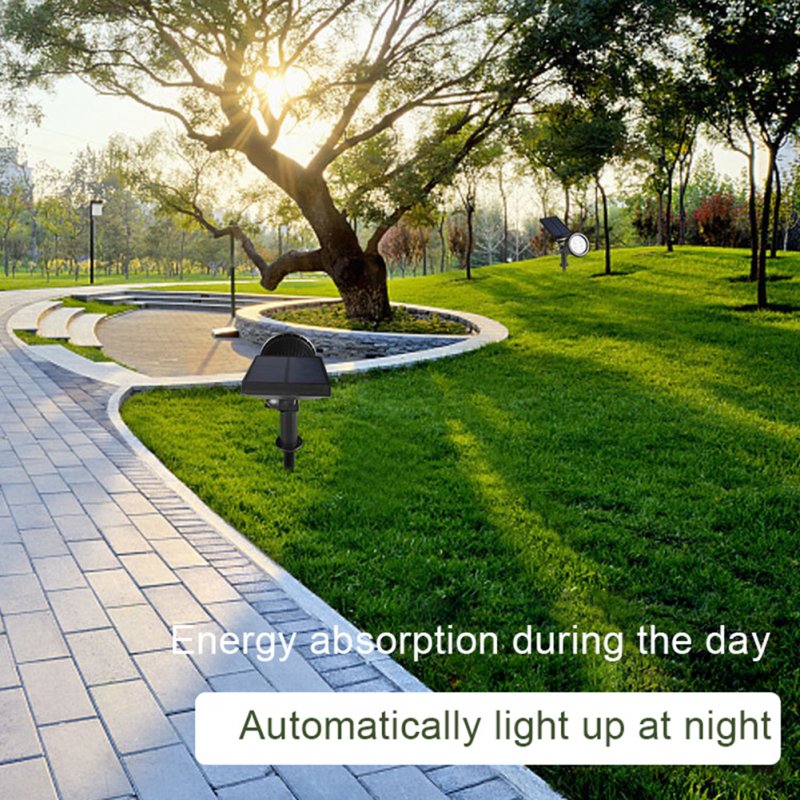 0.5w Outdoor Led Solar Spot Lights With 2200mah Large Capacity Battery Landscape Lights For Fence Pathway Trees Garden Yard 
