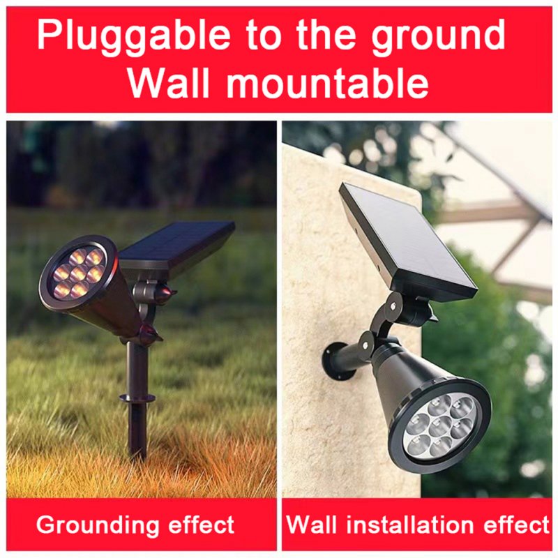 0.5w Outdoor Led Solar Spot Lights With 2200mah Large Capacity Battery Landscape Lights For Fence Pathway Trees Garden Yard 