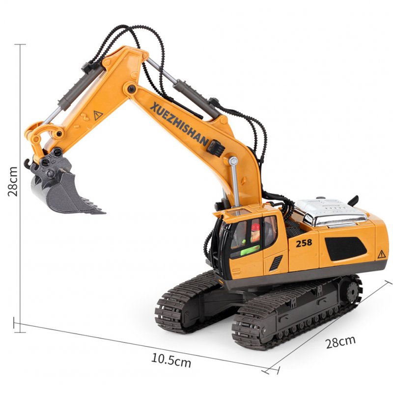 1:20 Remote Control Engineering Car Toy Rechargeable 11 Channels Simulation Excavator RC Car for Children Gifts 