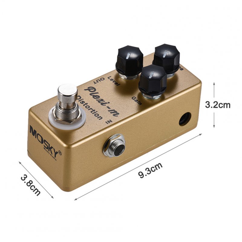 MOSKY Plexi-m Electric Guitar Distortion Effect Pedal Full Metal Shell True Bypass 