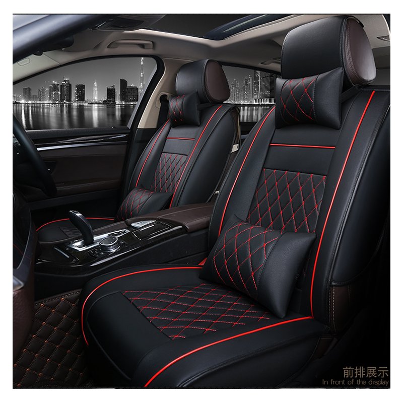 Universal All Car Leather Support Pad Car Seat Covers Cushion Accessories 