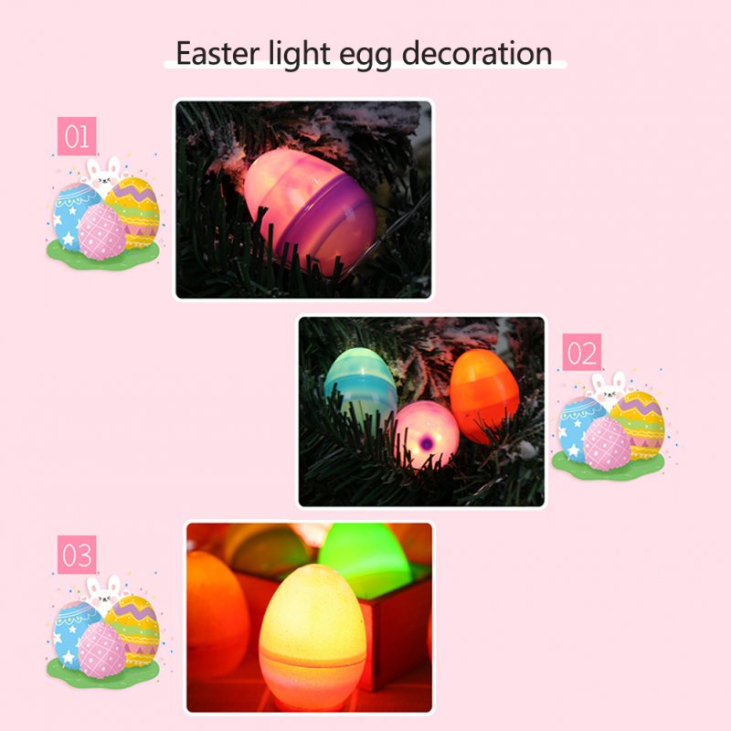 12pcs Fillable Colorful Easter Egg Wedding Birthday Party Diy Crafts Home Decor For Easter Decoration 