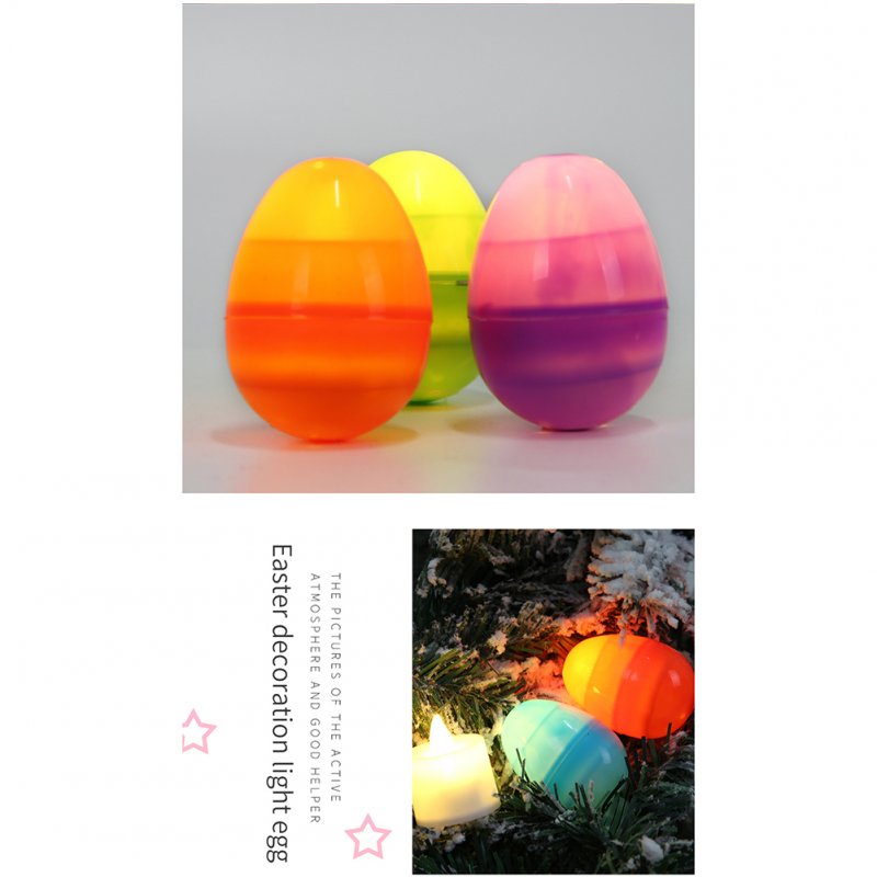12pcs Fillable Colorful Easter Egg Wedding Birthday Party Diy Crafts Home Decor For Easter Decoration 