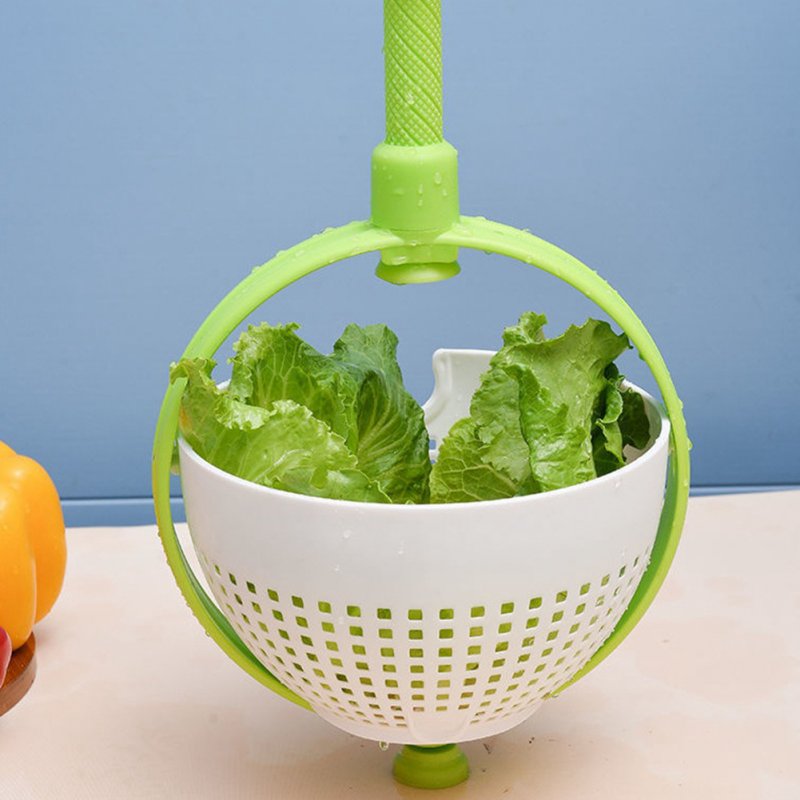 Kitchen Salad Spinner With Anti-slip Handle 360 Degree Rotating Spinning Colander For Vegetables Fruits 