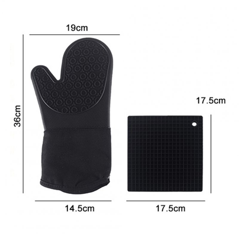 Kitchen Oven Mitts Pot Holders Sets Heat Insulation Anti-scald Non-slip High Temperature Resistant Cooking Tools 