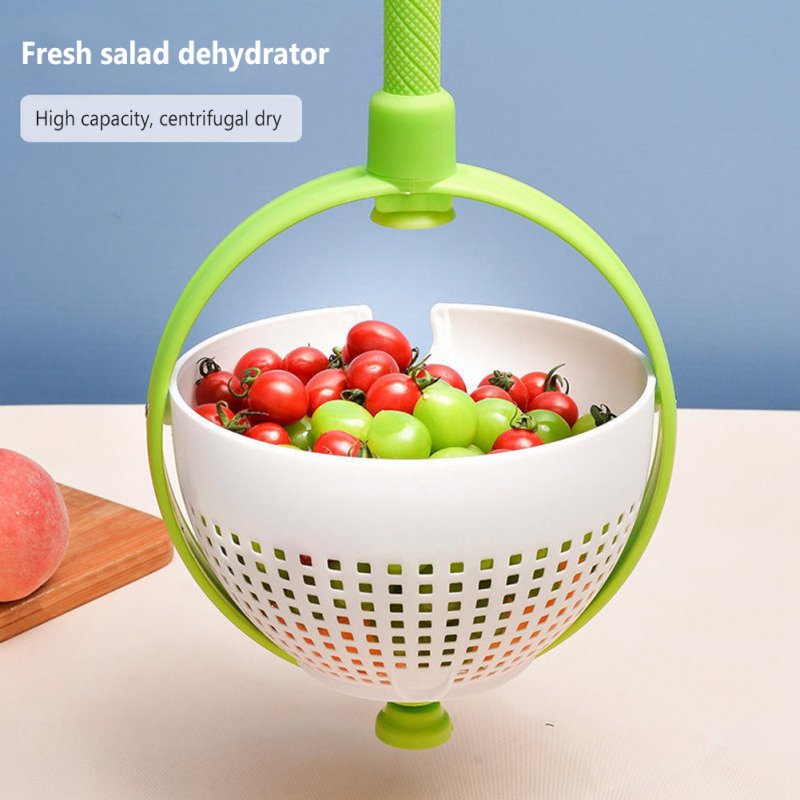 Kitchen Salad Spinner With Anti-slip Handle 360 Degree Rotating Spinning Colander For Vegetables Fruits 