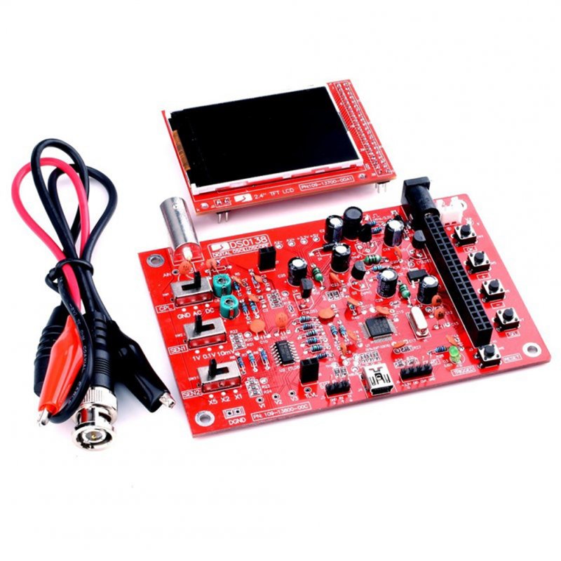 Stm32 Fully Assembled Digital Oscilloscope with Clear Acrylic Case Short-circuit Open-circuit Detection E-learning Kit
