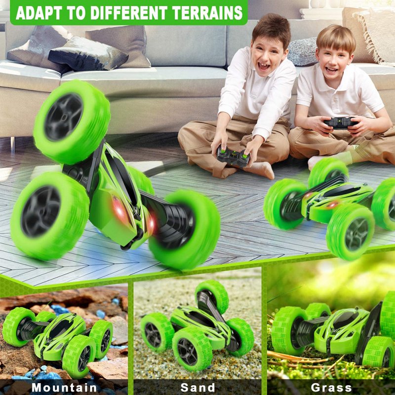 2.4G Remote Control Stunt Car Double-sided 360 Degree Tumbling RC Car Model Toys For Children Birthday Christmas Gifts 