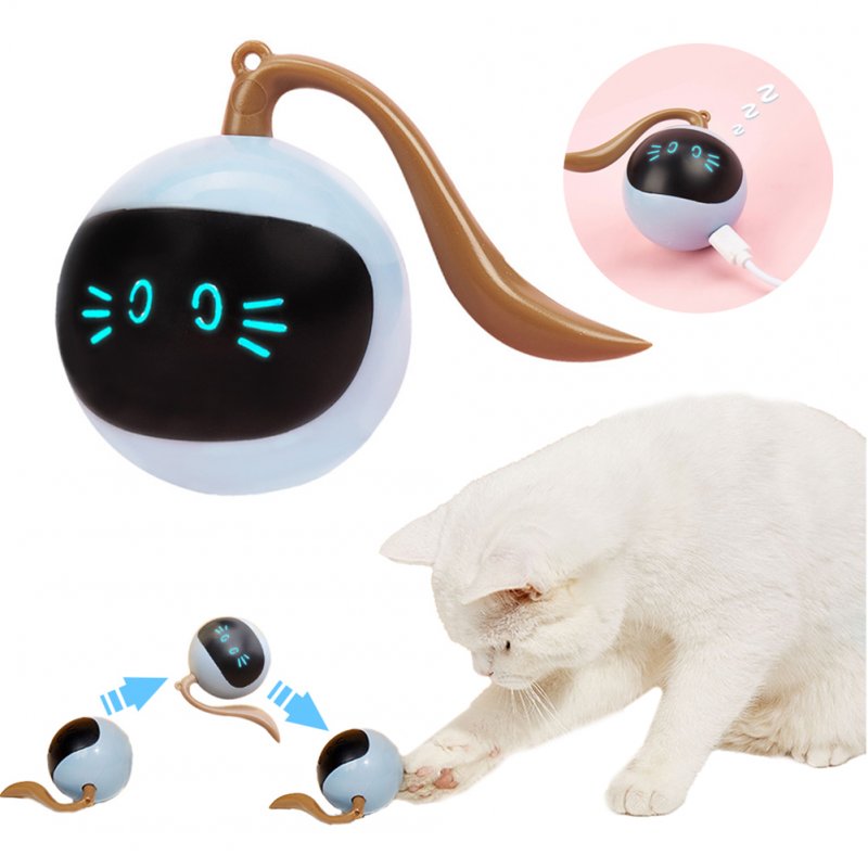 Pet Cat Ball Toys Electric Intelligent Automatic Interactive Usb Rechargeable Kitten Exercise Toys 