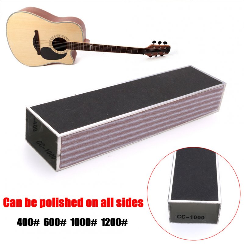 Guitar Fret Sanding Leveler Beam Bass Leveling Bar Luthier Polishing Tool with Sandpaper Board Guitarra Protector 