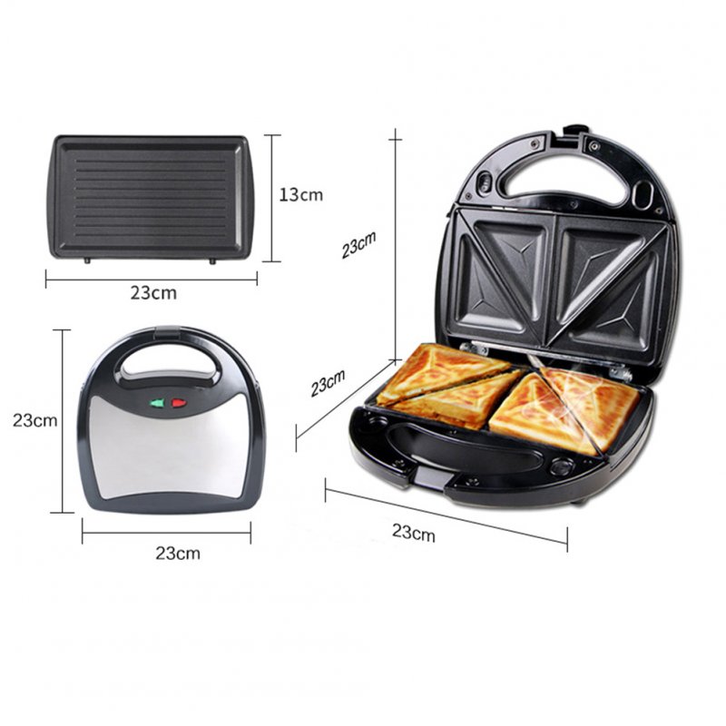 3-in-1 Household Waffle Maker Quick Heating Non-stick Coating Sandwich Maker with Removable Plates 
