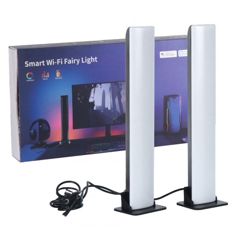 Smart LED Light Bars With Music Sync Modes APP Control Adjustable Brightness RGB Light Bar For TV Movies PC as shown
