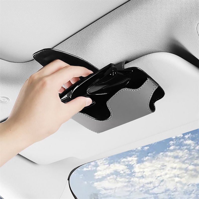 Magnetic Car Sun Visor Storage Box Reusable Visor Sunshade Glasses Case Organizer 