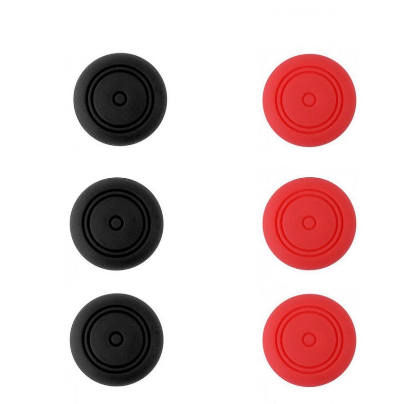 6 Pcs Silicone Thumbstick Thumb Stick Grip Caps Cover for Nintend Switch Joy-Con Controller 