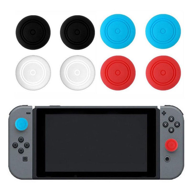 6 Pcs Silicone Thumbstick Thumb Stick Grip Caps Cover for Nintend Switch Joy-Con Controller 