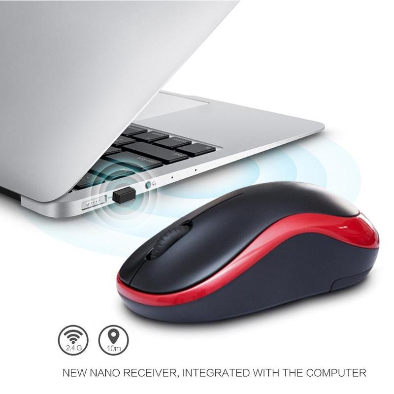 Logitech M186 Mouse Optical Ergonomic 2.4GHz Wireless USB 1000DPI Mice Opto-electronic Both Hands Mouse for Office Home Laptop 