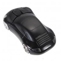 Mini Car Shape 2.4G Wireless Mouse Receiver with USB Interface for Notebooks Desktop Computers black