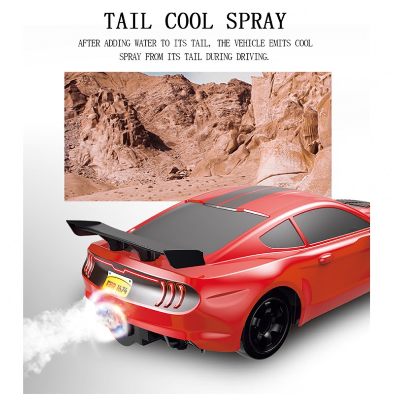 1:16 Remote Control Car Spray Drift High-speed Rechargeable Off-road Vehicle with Light 