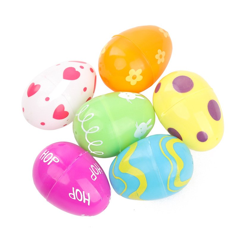 12pcs Easter Eggs Colorful Egg Diy Craft Happy Easter Party Decorations For Home Educational Toys For Kids Gifts 