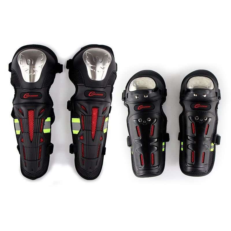 Motorcycle Motocross Knee Shin Elbow Guards Pads Racing Safety Protective Gear 
