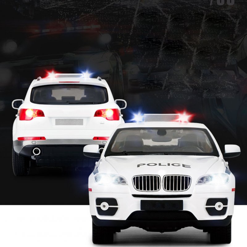 1:14 Scale Q7 Police Remote Control Car Drift Large Electric Police Car Model Toy with Sound Light for Children