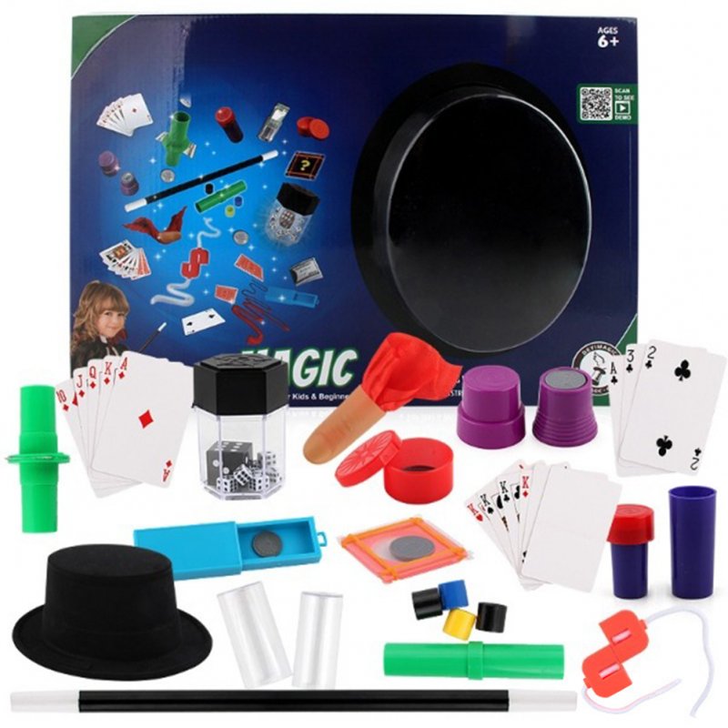 Magic Props Set For Children Close-range Stage Magic Performing Props Tricks Toys Kit For Birthday Gifts 