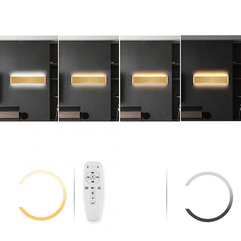 40cm 85-265v 14w Rectangle LED Wall Lamp Ultra-Thin Remote Control Bedroom Bedside Light 