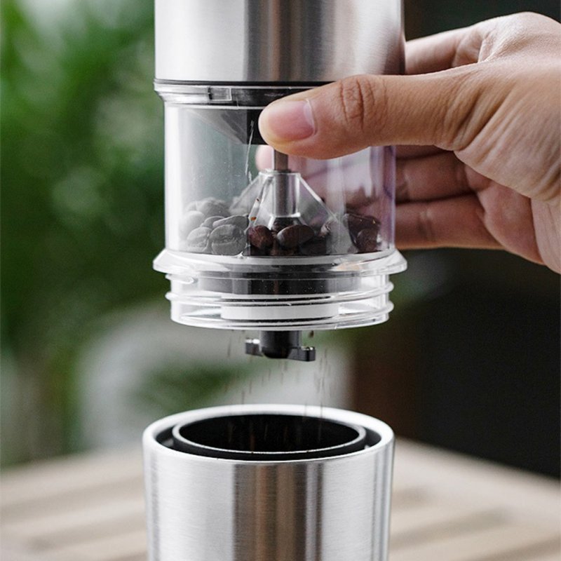Electric Coffee Grinder Low Noise Stainless Steel Portable Rechargeable Coffee Mill Machine 