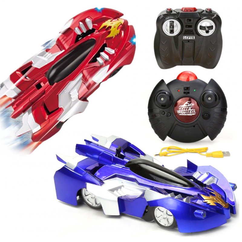 Remote Control Wall Climbing Car 360 Degree Rotation Electric Stunt Vehicle With Light For Boys Girls Christmas New Years Gifts 