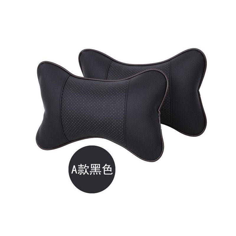 Car Seat PU Leather Pillow Soft Headrest Cushion Pad Memory Foam Head Neck Protector