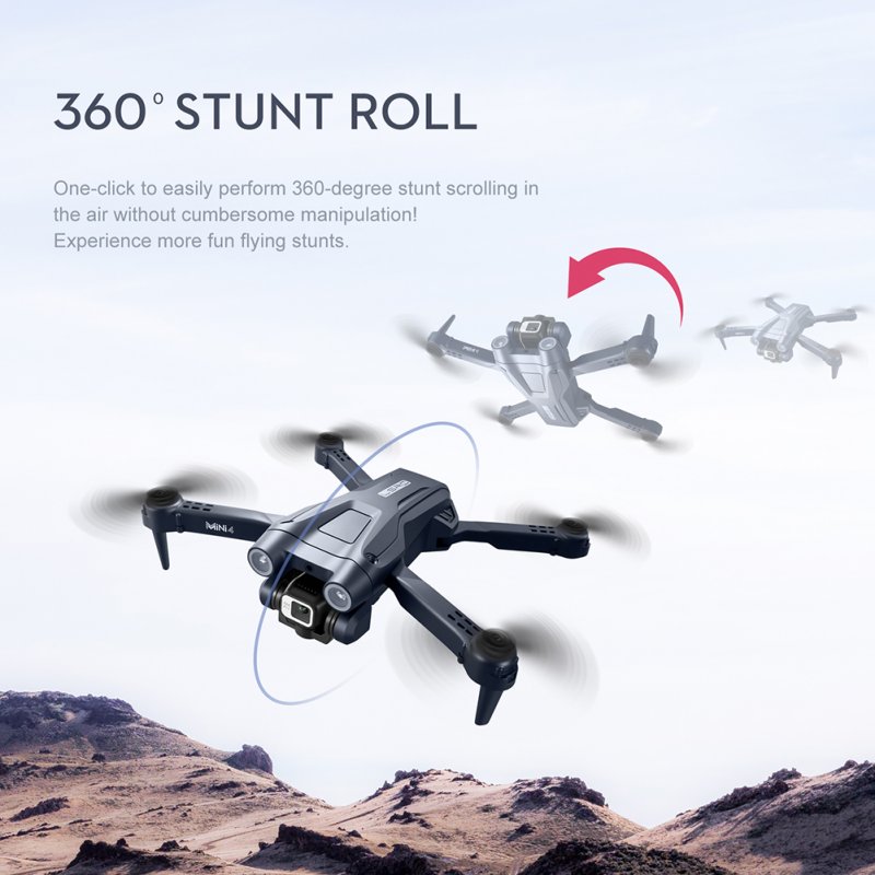Mini 4 RC Drone with Cam 4k HD Foldable Mini Drone Wifi Optical Flow Positioning Obstacles Advoidance 
