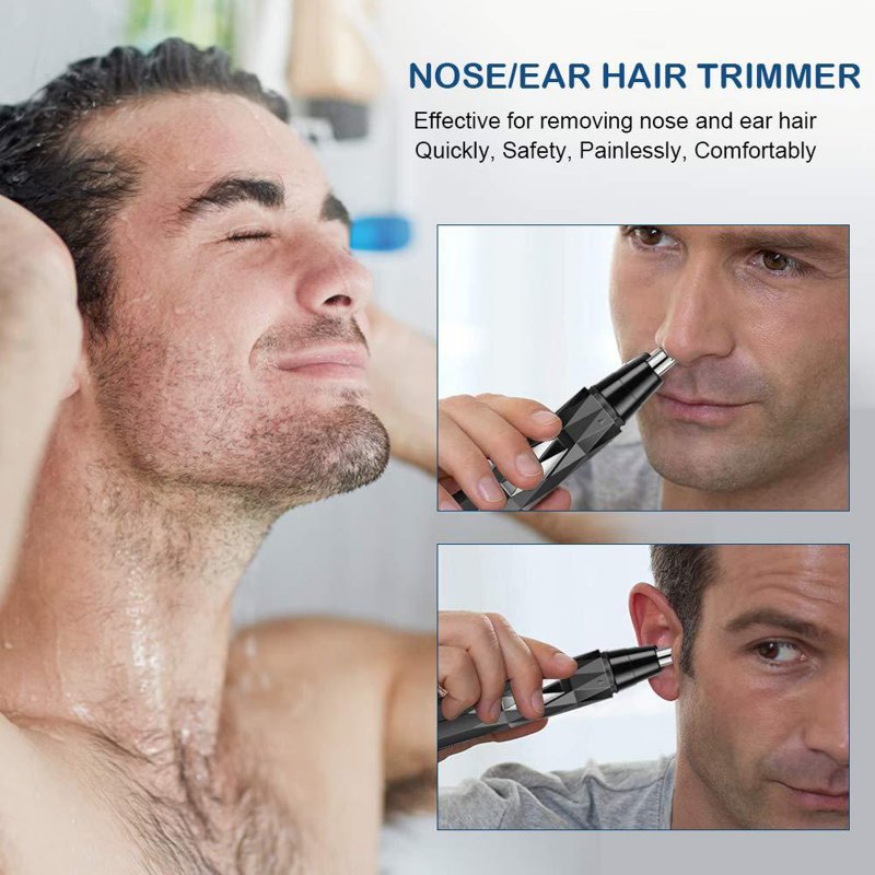 Men Electric Nose Trimmer Set Rechargeable Male Epilator Razor Cutter Shaving Tool 