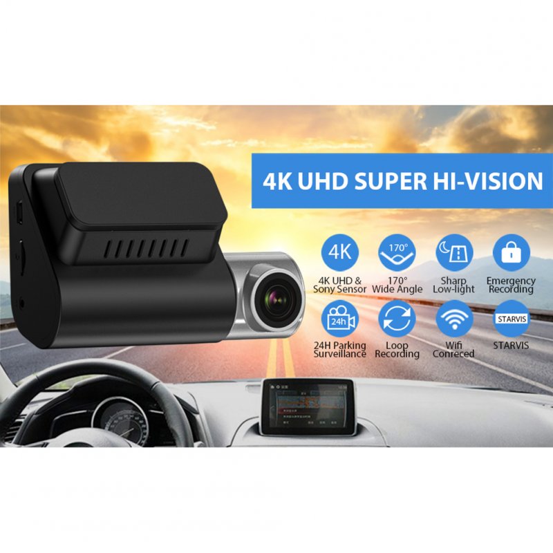 4k Car Driving Recorder Single Front 4k Dual Front 2k Rear 1080P Wifi Dash Cam 